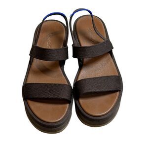 Rothy's The Lightweight Wedge Sandals Cardamom Brown Size 8 - Platform